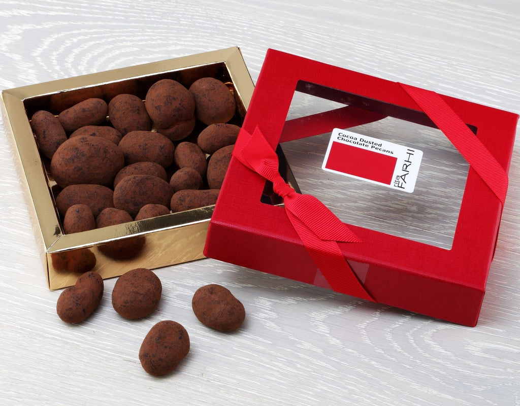 Cocoa Dusted Milk Chocolate Coated Caramelised Pecans with a Hint of Gianduja, Palm Oil Free, 170g